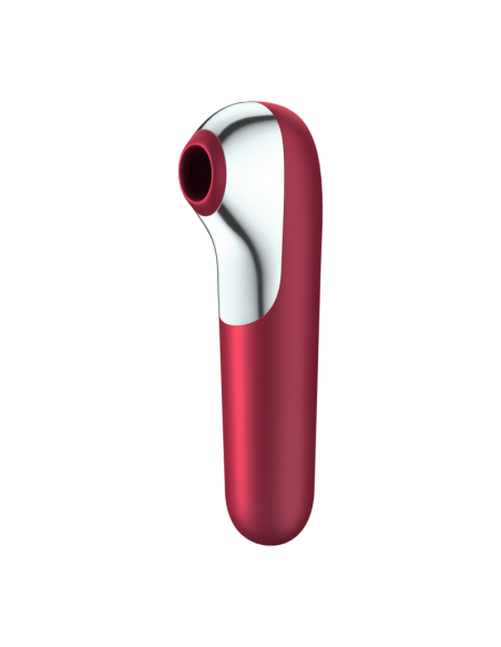 SATISFYER - DUAL LOVE VIBRADOR Y SUCCIONADOR CON AIRE PULSADO ROJO SATISFYER CONNECT