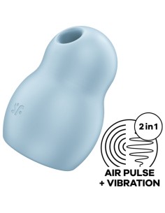 SATISFYER - PRO TO GO 1 ESTIMULADOR Y VIBRADOR DOBLE AZUL SATISFYER AIR PULSE