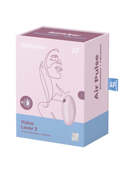 SATISFYER - VULVA LOVER 3 ESTIMULADOR Y VIBRADOR ROSA SATISFYER AIR PULSE