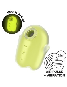 SATISFYER - GLOWING GHOST AIR PULSE & VIBRADOR AMARILLO SATISFYER AIR PULSE