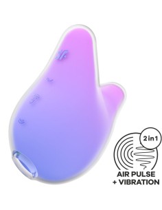 SATISFYER - MERMAID VIBES ESTIMULADOR & VIBRADOR VIOLETA Y ROSA SATISFYER AIR PULSE