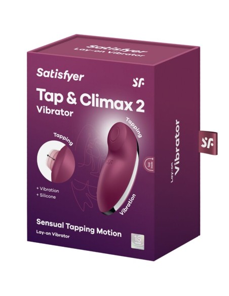SATISFYER - TAP & CLIMAX 2 VIBRADOR & ESTIMULADOR ROJO SATISFYER VIBRATOR