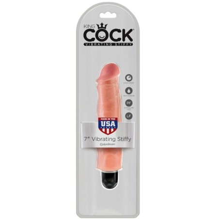 KING COCK - VIBRADOR REALÍSTICO STIFFY 17.8 CM NATURAL KING COCK