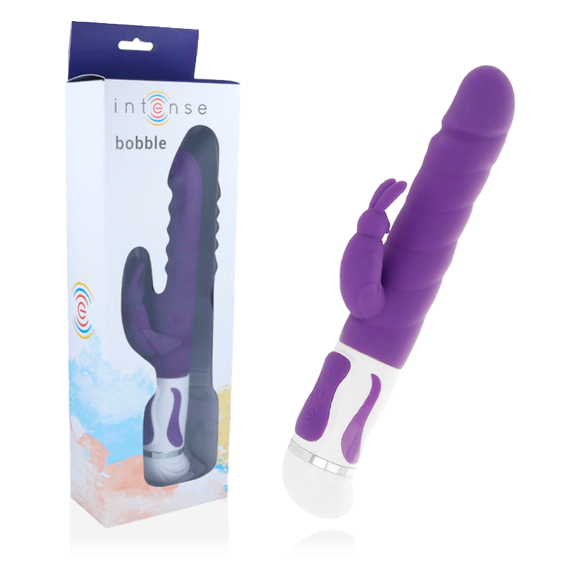 INTENSE - BOBBLE VIBRADOR ROTADOR SILICONA LILA 