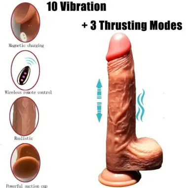 Dildo Realístico Vibrador Recargable - Rotación | Armony