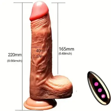 Dildo Realístico Vibrador & Thrusting Control Remoto 22.5 cm