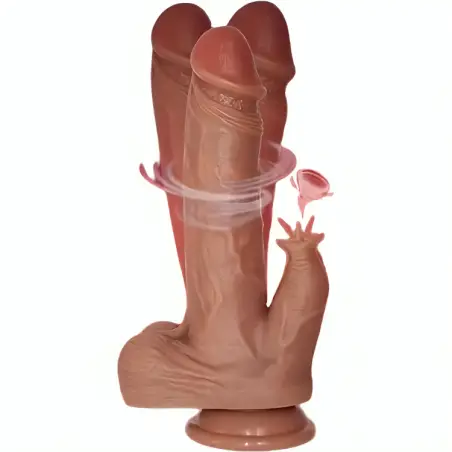 Dildo Realístico Vibrador & Thrusting con Lengua Estimulador