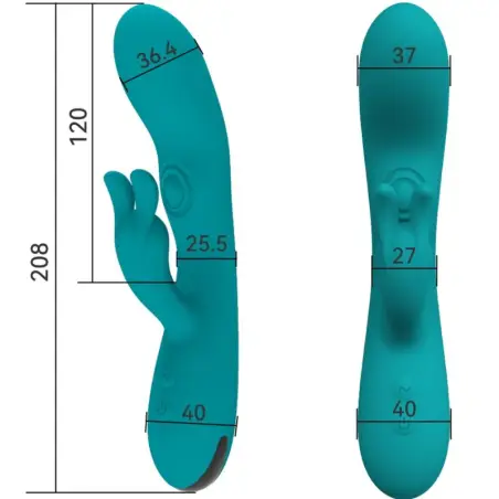 Dancing Bunny Vibrador Rabbit 10 Velocidades Verde | Armony