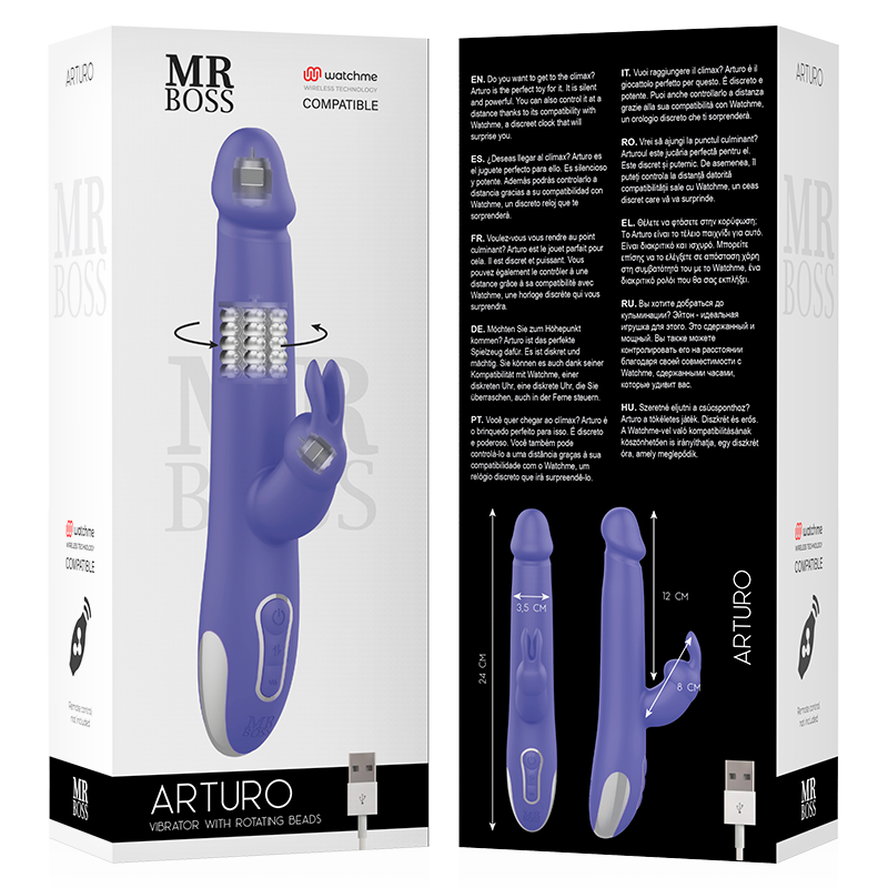 MR BOSS - ARTURO VIBRATOR & ROTATOR + MANDO CONTROL REMOTO WATCHME 