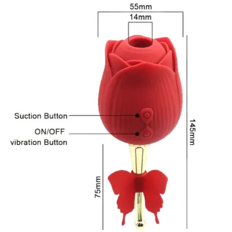 Butterfly Flower Succionador Rojo - 10 Modos | Armony