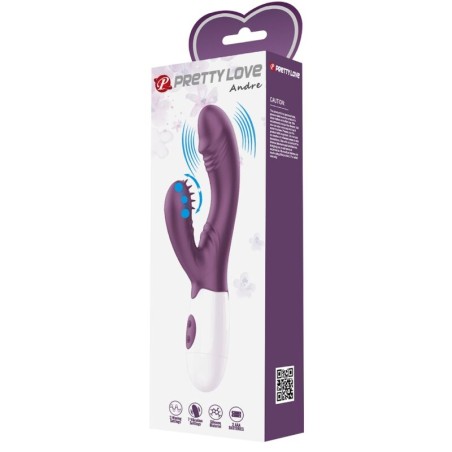 PRETTY LOVE - ANDRE VIBRADOR RABBIT & ESTIMULADOR PUNTO G MORADO PRETTY LOVE FLIRTATION