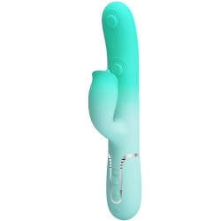 PRETTY LOVE - GIGI VIBRADOR RABBIT MULTIFUNCIÓN VERDE AGUA PRETTY LOVE FLIRTATION 2
