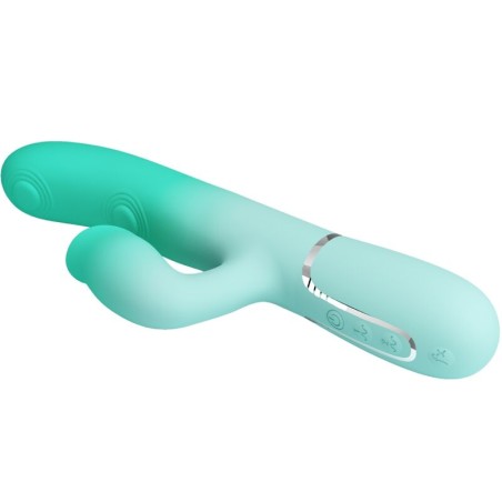 PRETTY LOVE - GIGI VIBRADOR RABBIT MULTIFUNCIÓN VERDE AGUA PRETTY LOVE FLIRTATION
