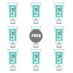 AQUA TRAVEL - LUBRICANTE BASE AGUA SABOR FRUTAS TROPICALES - 50 ML 8+1 GRATIS