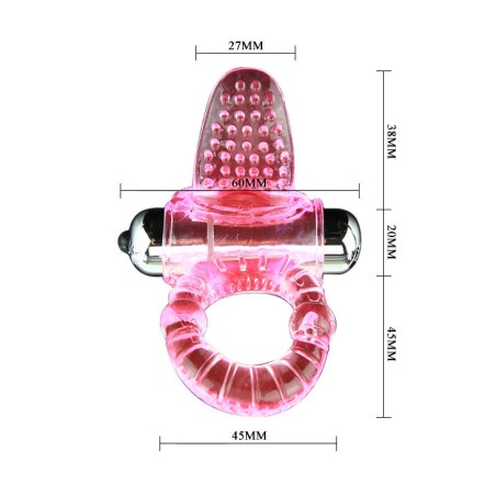 BAILE - SWEET ABS 10 RITMOS RING ANILLO PENE VIBRADOR ROSA BAILE FOR HIM