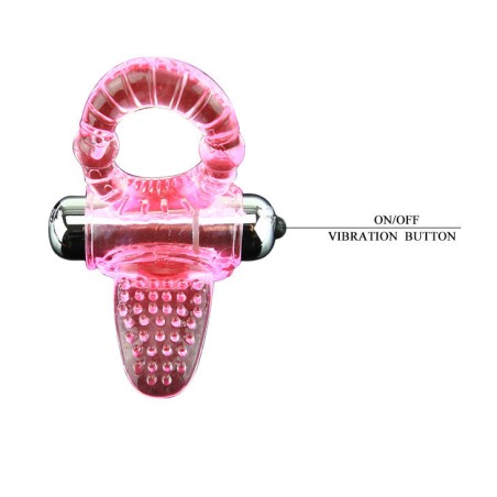 BAILE - SWEET ABS 10 RITMOS RING ANILLO PENE VIBRADOR ROSA BAILE FOR HIM