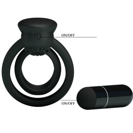PRETTY LOVE - ESTHER ANILLO VIBRADOR CON ESTIMULADOR PRETTY LOVE MALE